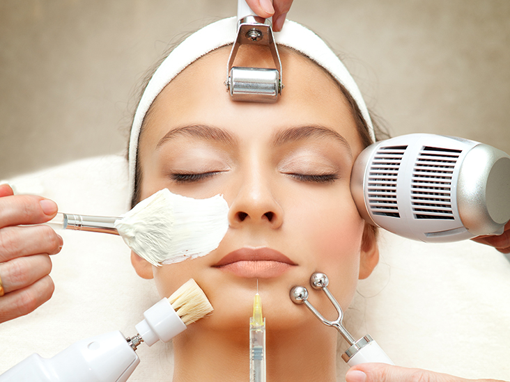 Spa Salon: Young Beautiful Woman Having Different Facial Treatment. Please, view my other pictures of this series below: